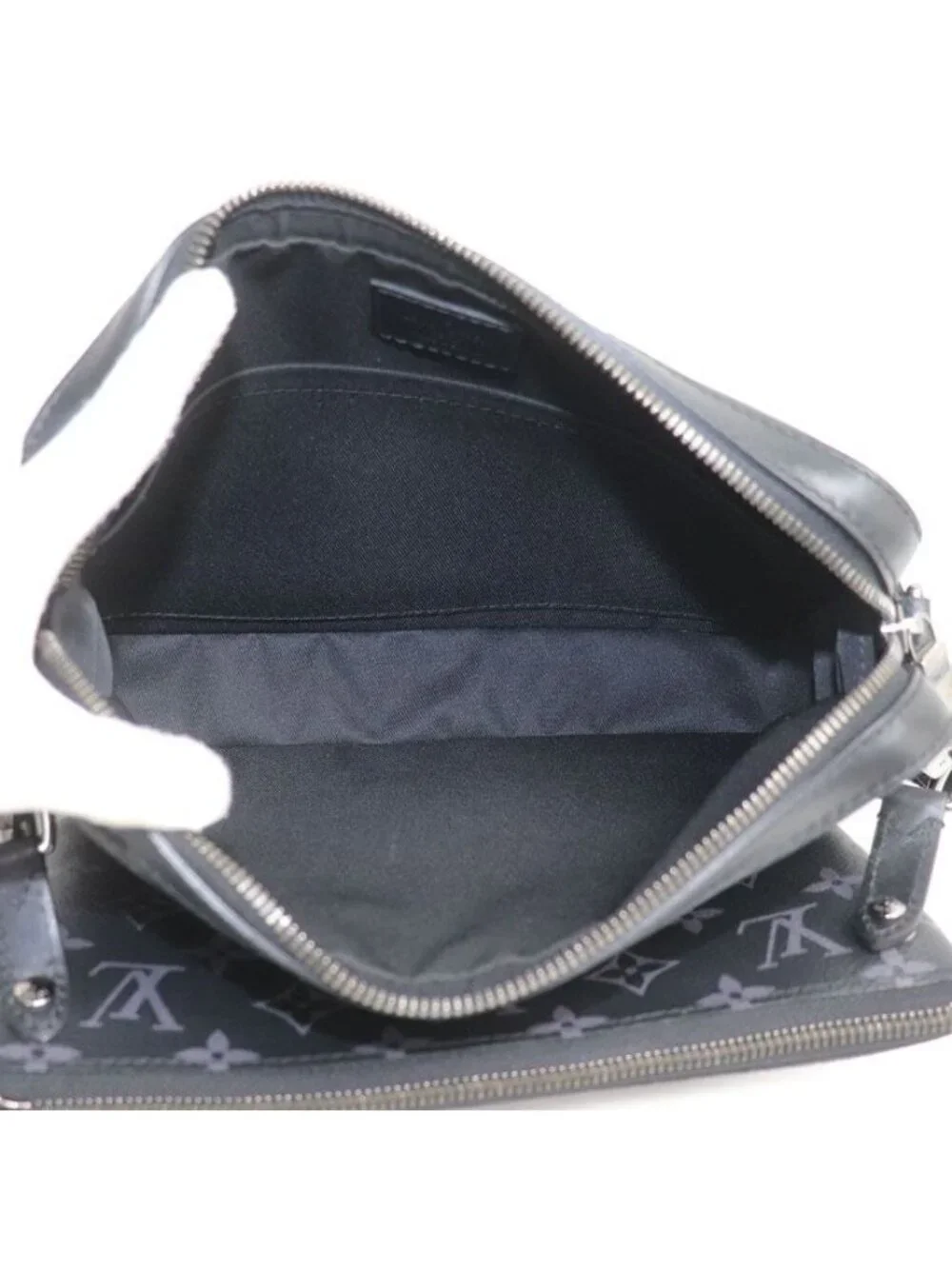 Louis Vuitton Trio Messenger Shoulder Bag Monogram Eclipse Gray